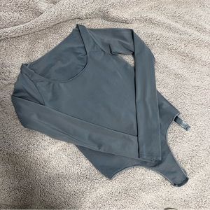 skims essential long sleeve scoop neck bodysuit